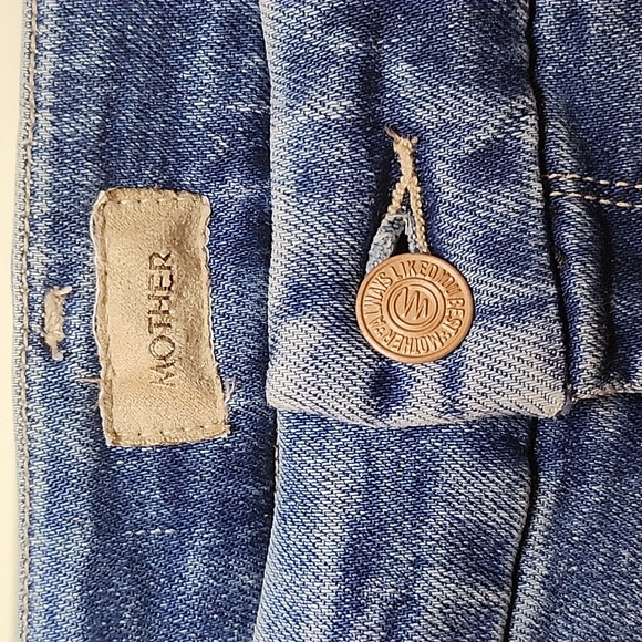 MotherThe Roller Mid-Rise Wide-Leg Jeans Riding The Cliffside Size 28 - Picture 6 of 16